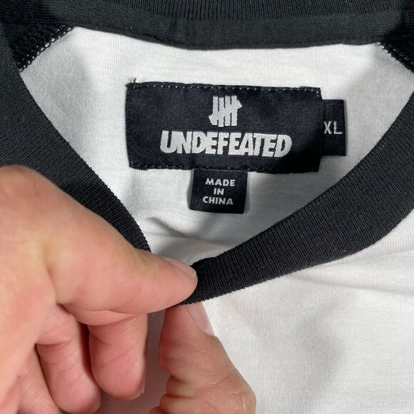 Undefeated Mens XL Invicto #21 Raglan Baseball Sleeve Crew Neck Shirt Pirate - Picture 5 of 7